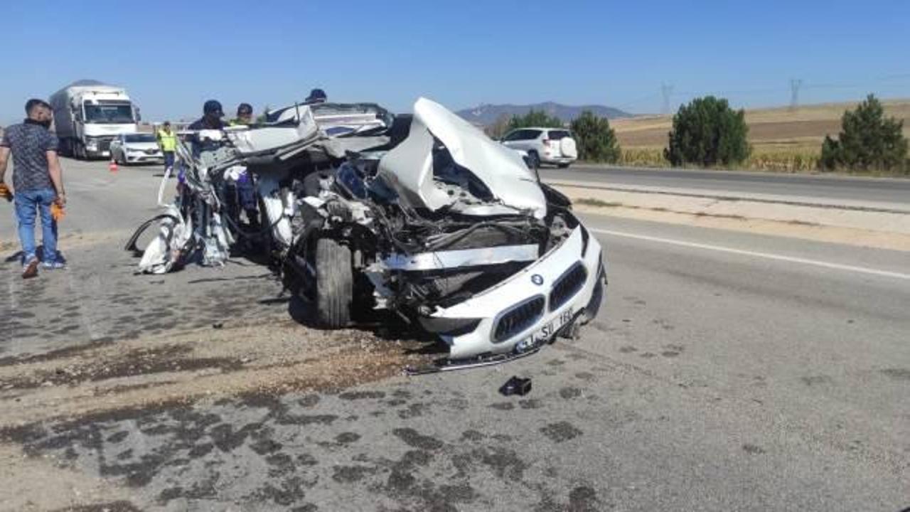 Afyonkarahisar’da feci kaza: 1 ölü, 1 yaralı