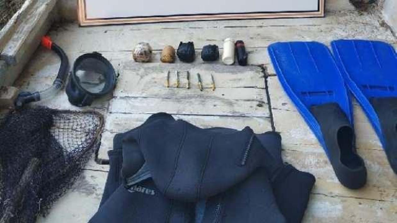 Denizde dinamitle balık avlayan 2 kişi, suçüstü yakalandı