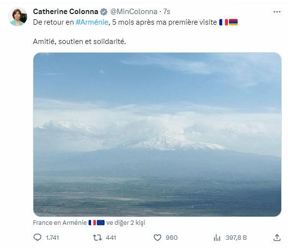 Fransa'dan skandal 'Ağrı Dağı' paylaşımına savunma!
