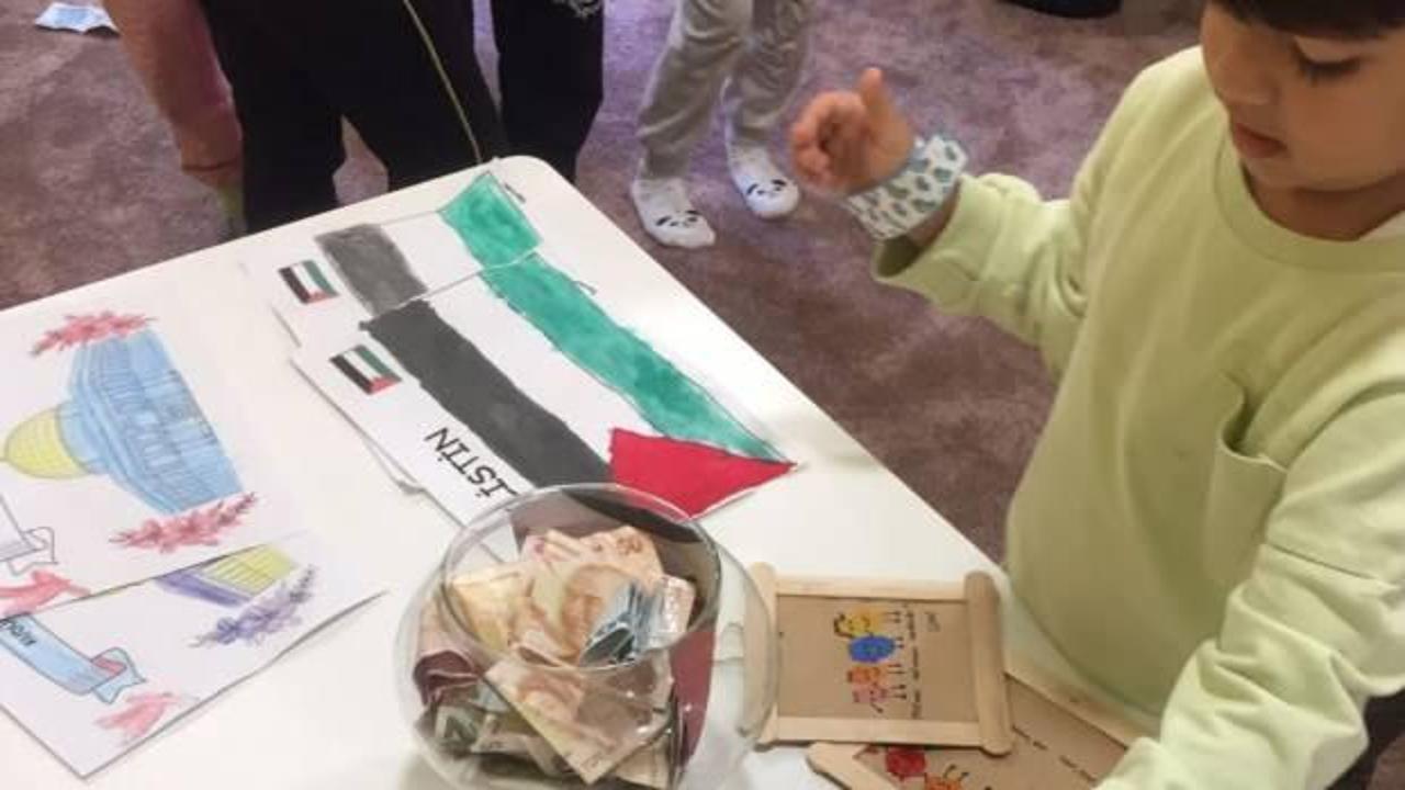 4-6 yaş Kur’an kursu öğrencilerinden Filistin’e destek