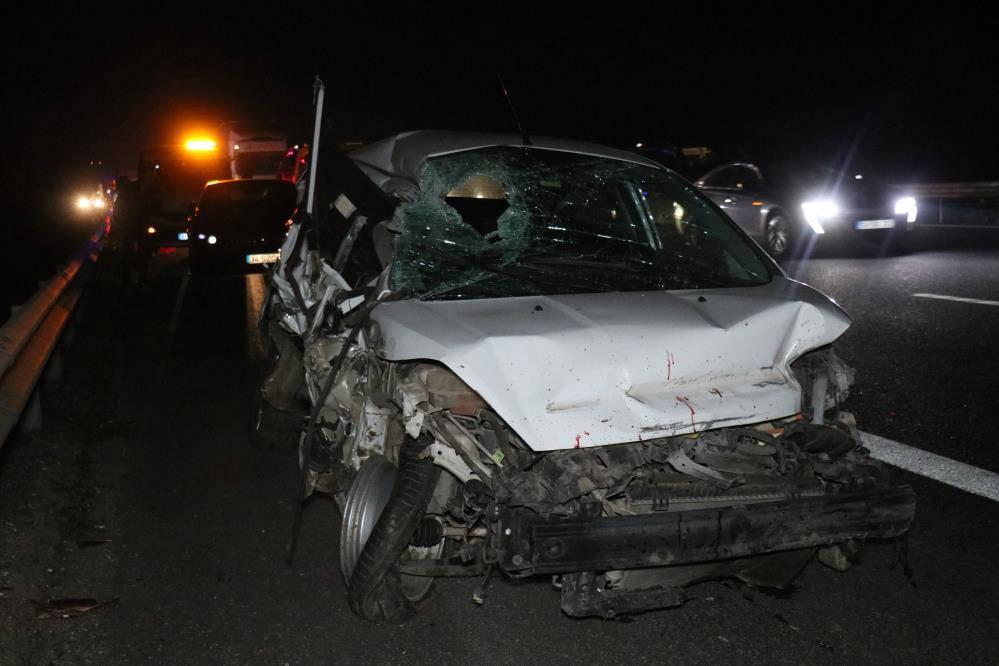 Anadolu Otoyolu’nda 14 araçlık kaza