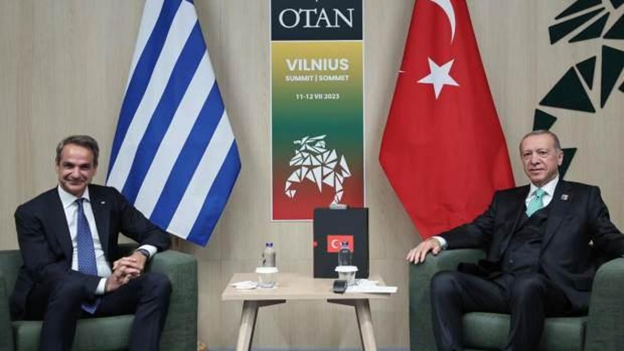 Başkan Erdoğan Miçotakis ile görüştü