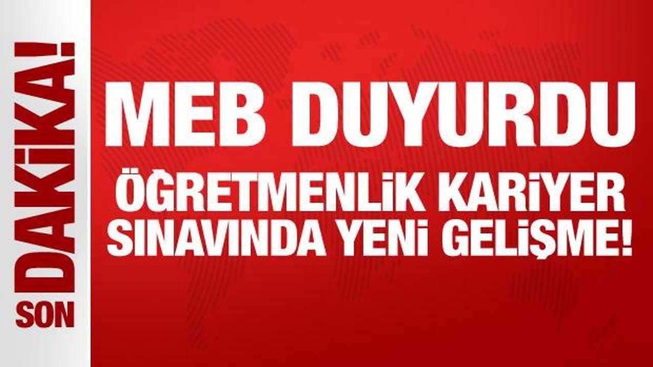 Son Dakika: Öğretmenlik kariyer sınavı 19 Kasım’da çevrimiçi olarak yapılacak!