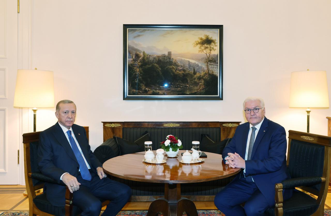 Erdoğan, Steinmeier ile bir araya geldi! Filistin konusunda görüş birliği