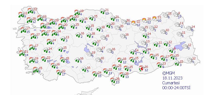 MGM hava durumu haritasını paylaştı: Kar yağışı geliyor