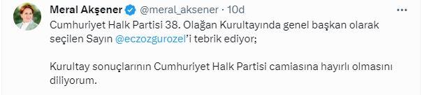 Özgür Özel koltuğu kaptı! Meral Akşener'den CHP'ye mesaj