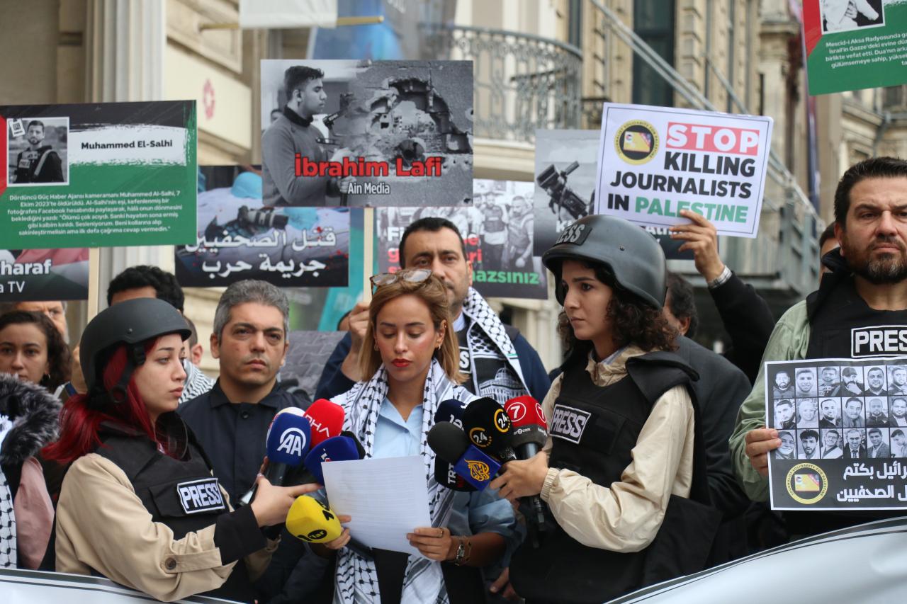 Gazetecilerden, katledilen Filistinli meslektaşlarına destek: Hakikat gizlenemeyecek