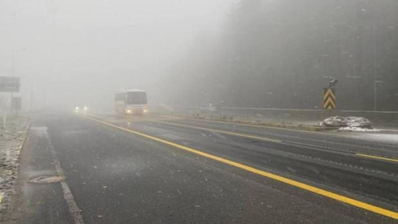 Bolu Dağı’nda yoğun kar yağışı