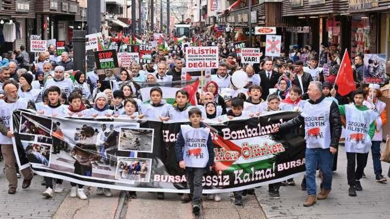 Bursa’nın çocukları Filistin için tek yürek