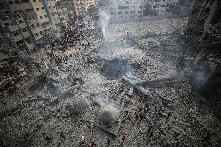 İşgalci İsrail Gazze'de 56 camiyi yerle bir etti