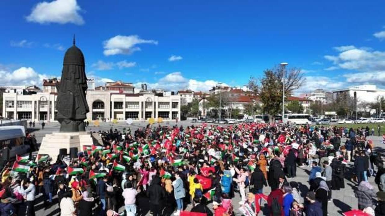 Konyalı çocuklar Filistinli akranları için bir araya geldi