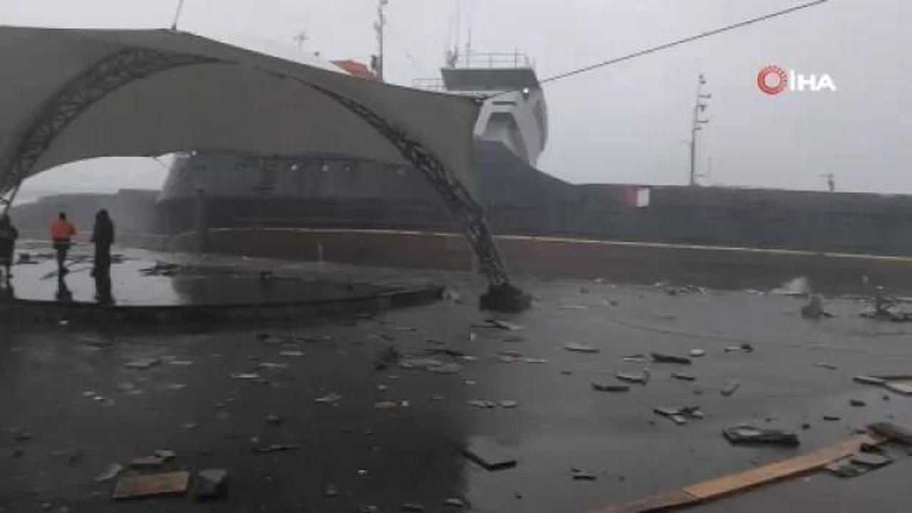 Zonguldak’ta gemi karaya oturdu