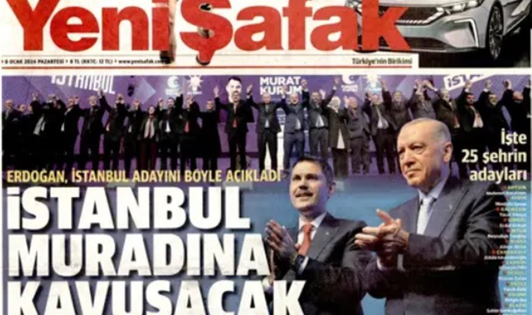 Tek ses oldular: Murat Kurum’un adaylığını bu manşetle verdiler!