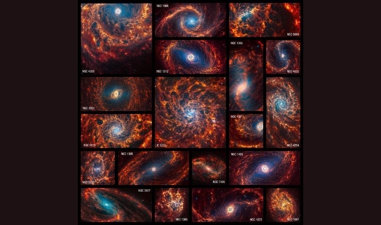 James Webb, 19 spiral galaksinin fotoğrafını yayınladı