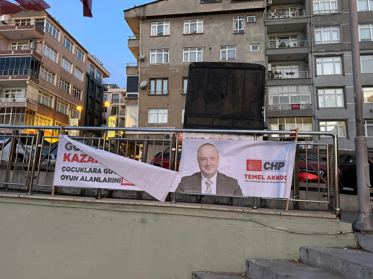 CHP Güngören adayı Temel Akkoç'a provokasyon: 'Organize kötüler' iş başında!