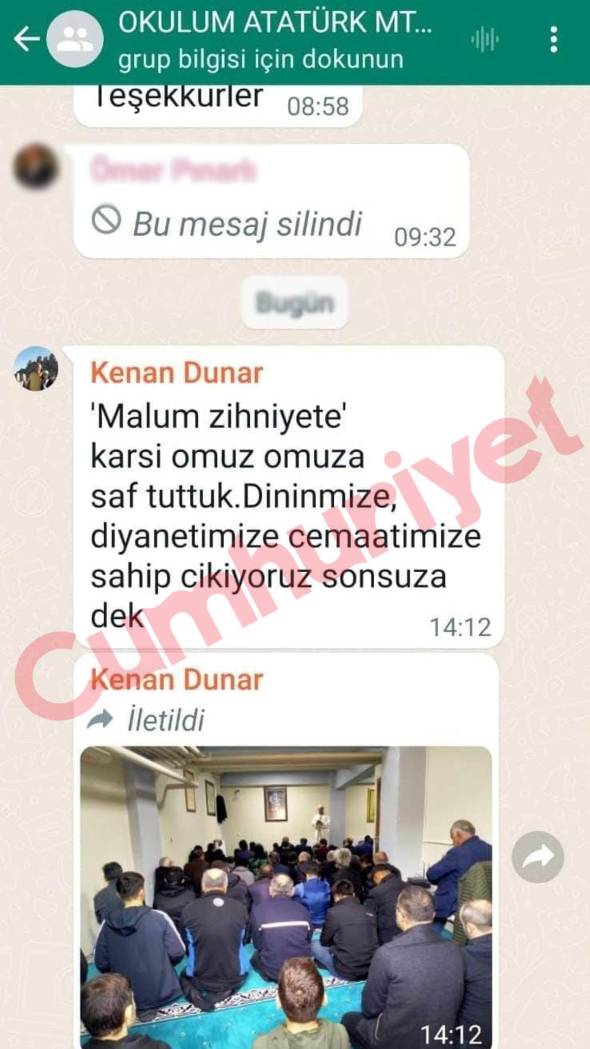 Bursa Atatürk Mesleki ve Teknik Anadolu Lisesi Müdür Yardımcısı: Laikliği savunanlarla savaşacakmış!
