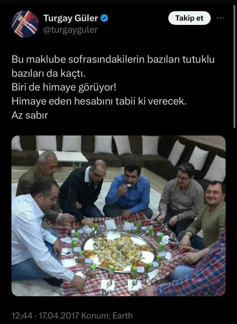 AKP'nin Tekirdağ Büyükşehir Belediye Başkan Adayı Cüneyt Yüksel'in 'maklube' sofrasındaki fotoğrafı ortaya çıktı