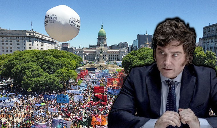 ‘Çılgın’ Milei’ye kitlesel protesto