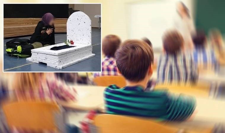 ÇEDES hız kesmiyor: Okulda maket mezar!