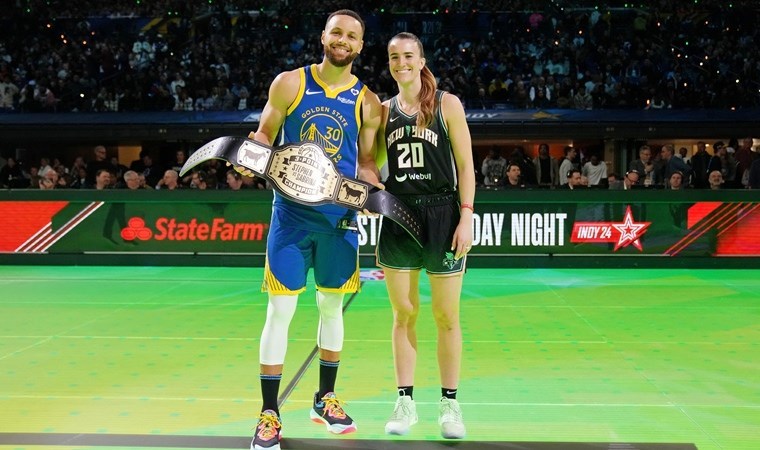 Curry, Ionescu’ya karşı 3 Sayı Yarışmasını kazandı!