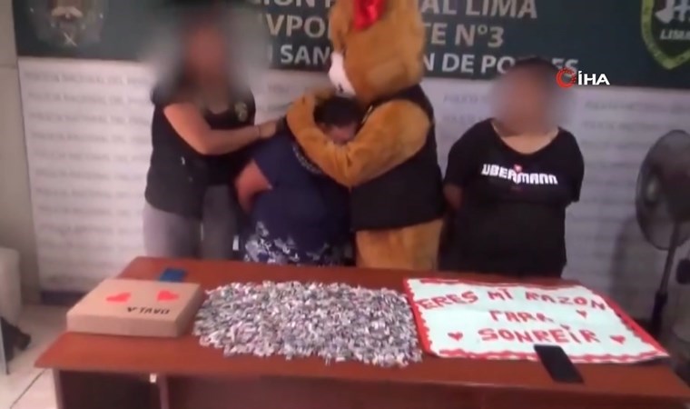 Ayı kostümlü uyuşturucu baskını