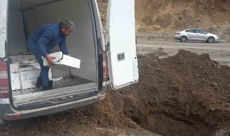 Tunceli’de nakil ve sevk belgesi olmayan 450 kilo somon imha edildi
