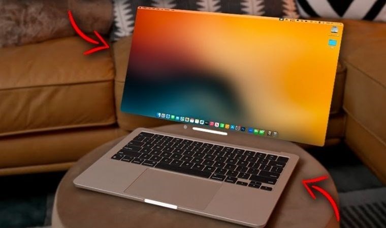 Apple Vision Pro’yu ilginç bir şekilde kullanmak; çerçevesiz MacBook!