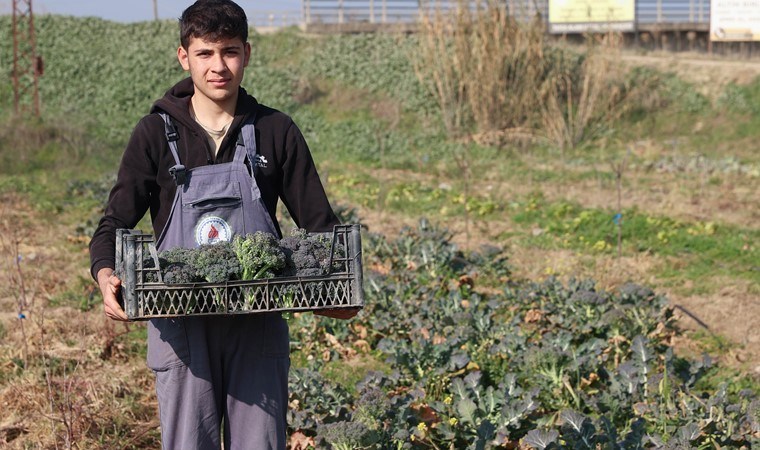 Çöplüktü, lise öğrencilerinin eli ile bostana dönüştü!  20 dönümlük alanda ekim yapıyorlar…