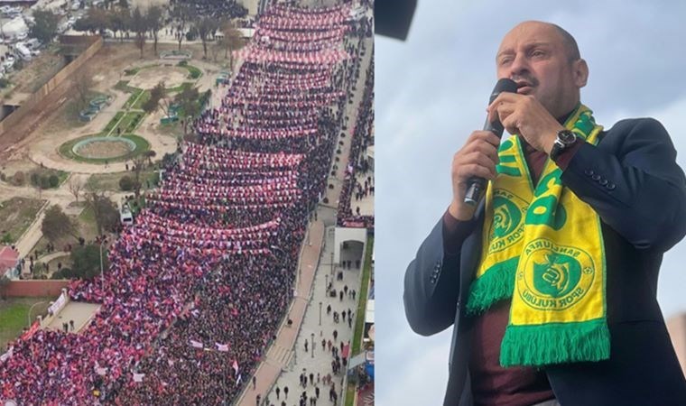 AKP’den Yeniden Refah’a katılan Kasım Gülpınar’dan Şanlıurfa’da görkemli miting
