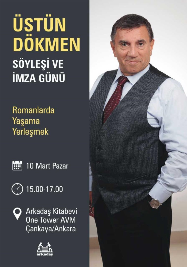Üstün Dökmen Ankara'da okurlarıyla buluşacak...