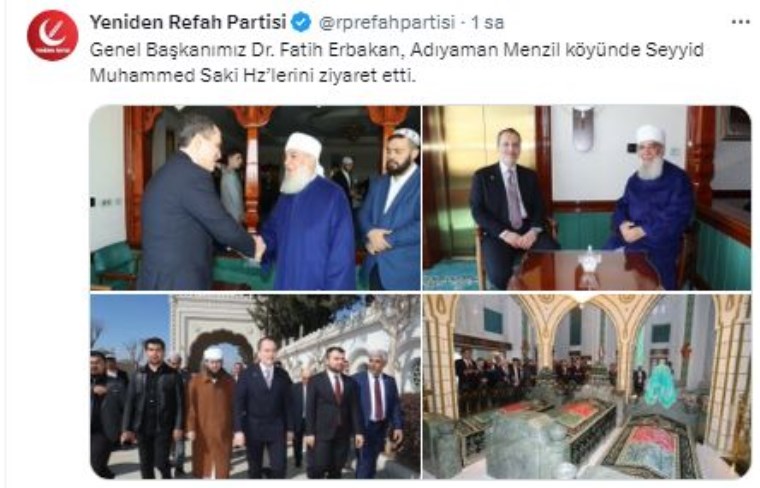 Fatih Erbakan'dan Menzil 'şeyh'i Erol’a ziyaret