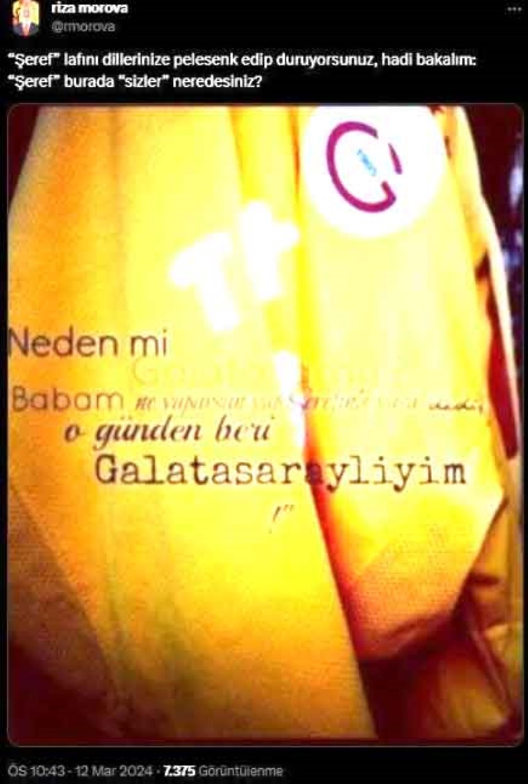 Galatasaraylı yöneticiden göndermeli paylaşım!