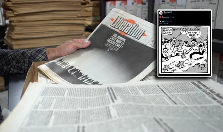 Fransız gazeteden çirkin karikatür: Gazzeli Müslümanlar ile dalga geçti