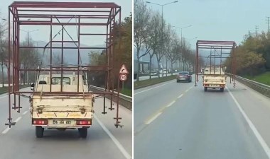 Kamyonet kasasında tehlikeli taşımacılık kamerada – Son Dakika Türkiye Haberleri | Cumhuriyet