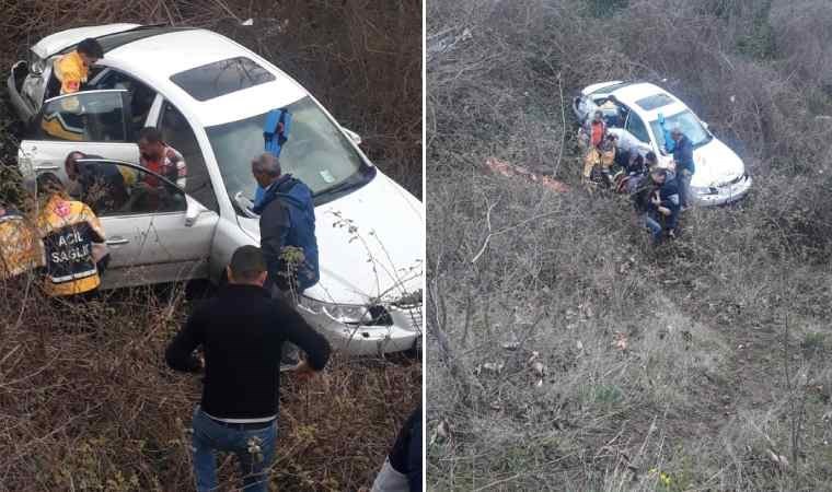 Tokat’ta feci kaza… Otomobil tarlaya uçtu!