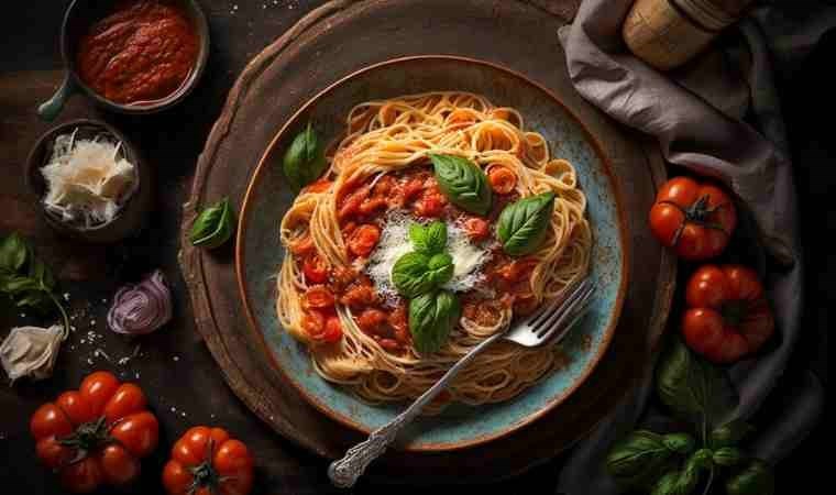 Lezzetli makarnanın anahtarı… Fesleğenli domatesli makarna!