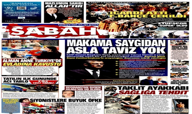 Sabah'ın manşetine bakan bir daha baktı: Erdoğan ve AKP değil Özel var