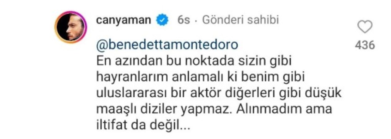 Can Yaman'ın sözleri gündem oldu: 'Benim gibi bir aktör düşük maaşlı işler yapmaz'