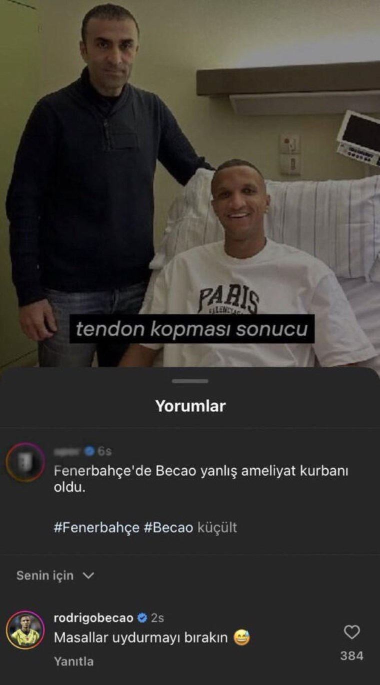 Fenerbahçeli Rodrigo Becao'dan 'yanlış ameliyat' iddialarına yanıt!