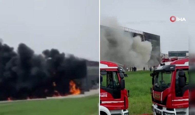 Korku dolu anlar… Ankara’da fabrika yangını!