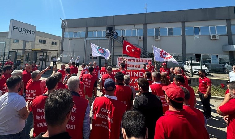 Purmo metal fabrikası işçileri greve çıktı