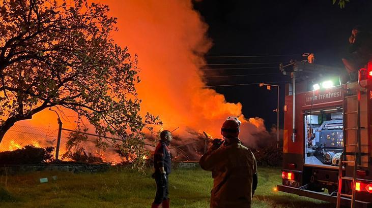 Menemen’de Çöp Depolama Alanında Yangın