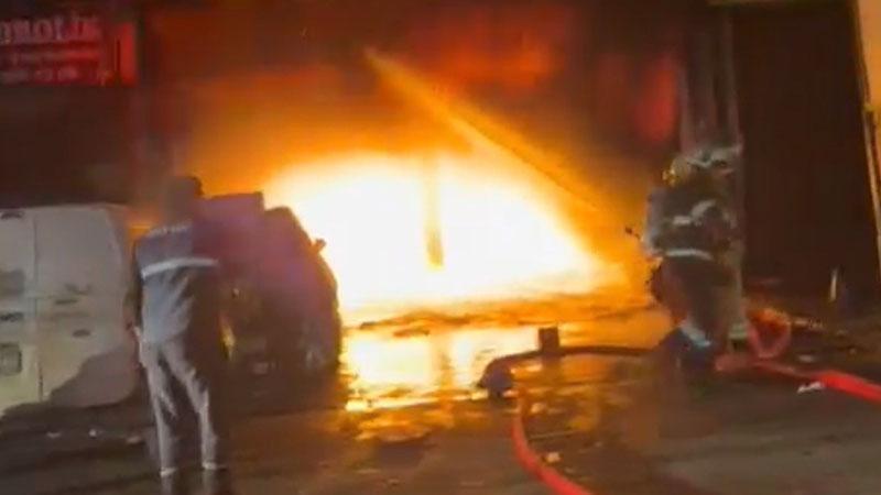 Sanayi Sitesinde Korkutan Yangın: Oto Tamir Dükkanı Zarar Gördü