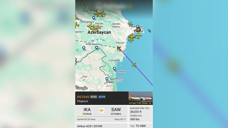 İran Hava Sahası Kısmen Açıldı: Pegasus Uçağı Türkiye’ye Dönüyor