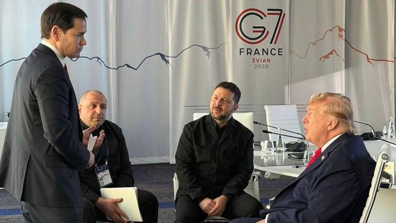 Zelenskiy G7 Zirvesi’nde Trump ve Macron ile Görüştü