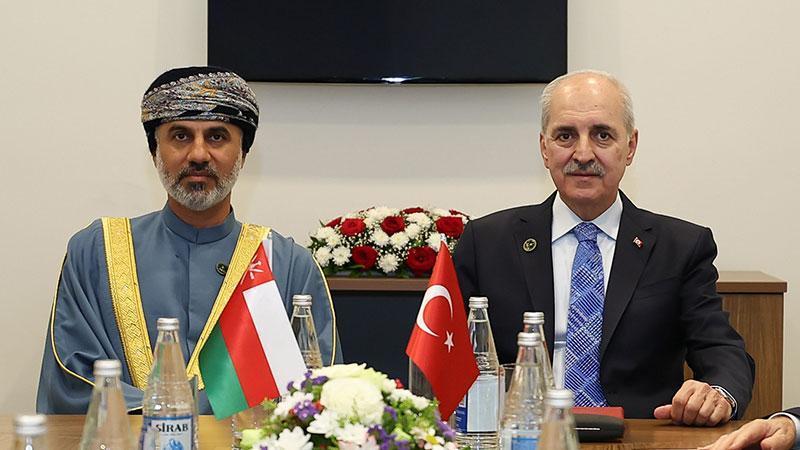 TBMM Başkanı Kurtulmuş, Umman Şura Meclisi Başkanı ile Bakü’de Görüştü
