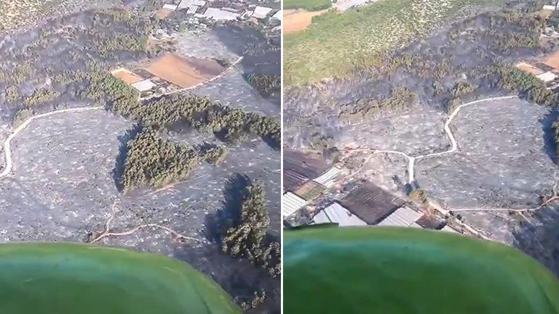Muğla’da başlayan yangın Antalya’ya sıçradı: Kontrol altına alındı