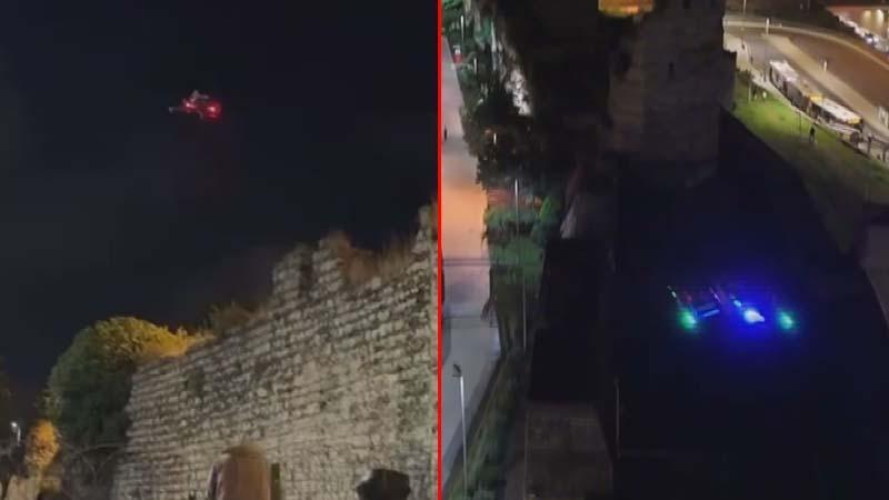 Fatih’te Alkol İçenlere Havadan Uyarı
