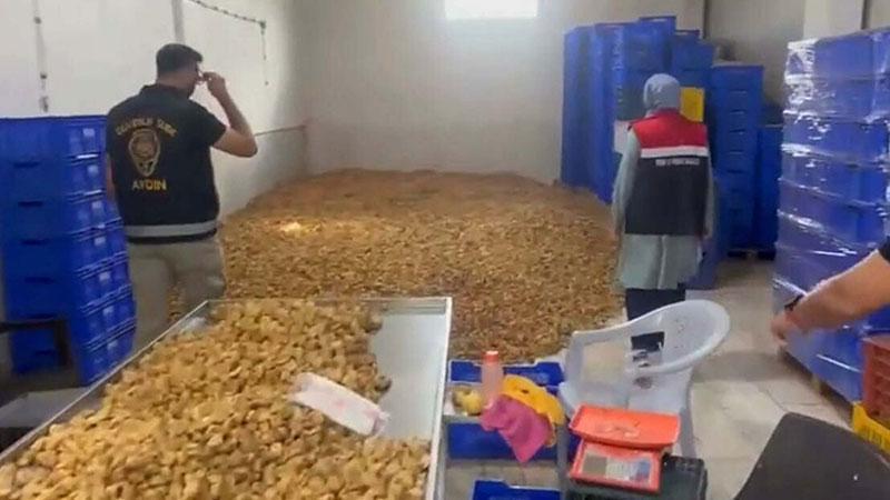 Köşk’te incir işletmesine baskın: 20 milyon liralık etiketsiz ürün bulundu